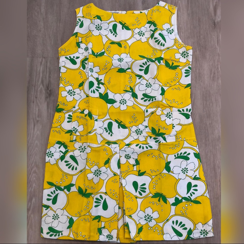 Deadstock vintage mod 60s Culotte Dress Romper
